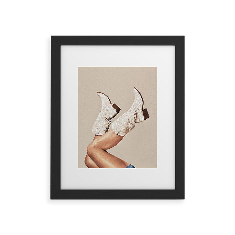 These Boots - Neutral Glitter II / Beige Framed Art Print Gallery Image 41
