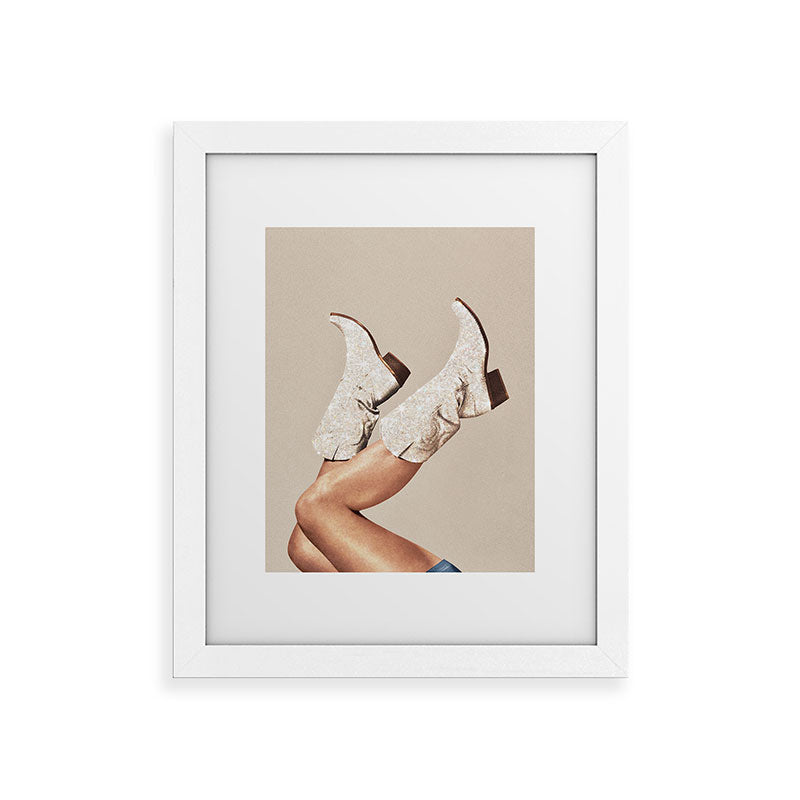 These Boots - Neutral Glitter II / Beige Framed Art Print Gallery Image 74