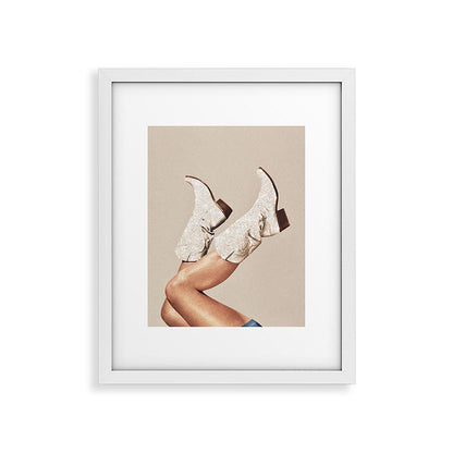 These Boots - Neutral Glitter II / Beige Framed Art Print Gallery Image 31