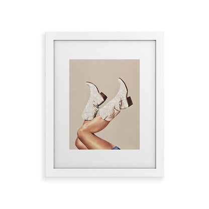 These Boots - Neutral Glitter II / Beige Framed Art Print Gallery Image 69