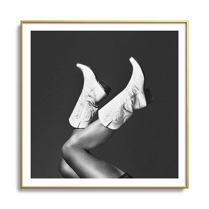 These Boots - Noir / Black & White Framed Art Print Gallery Image 28