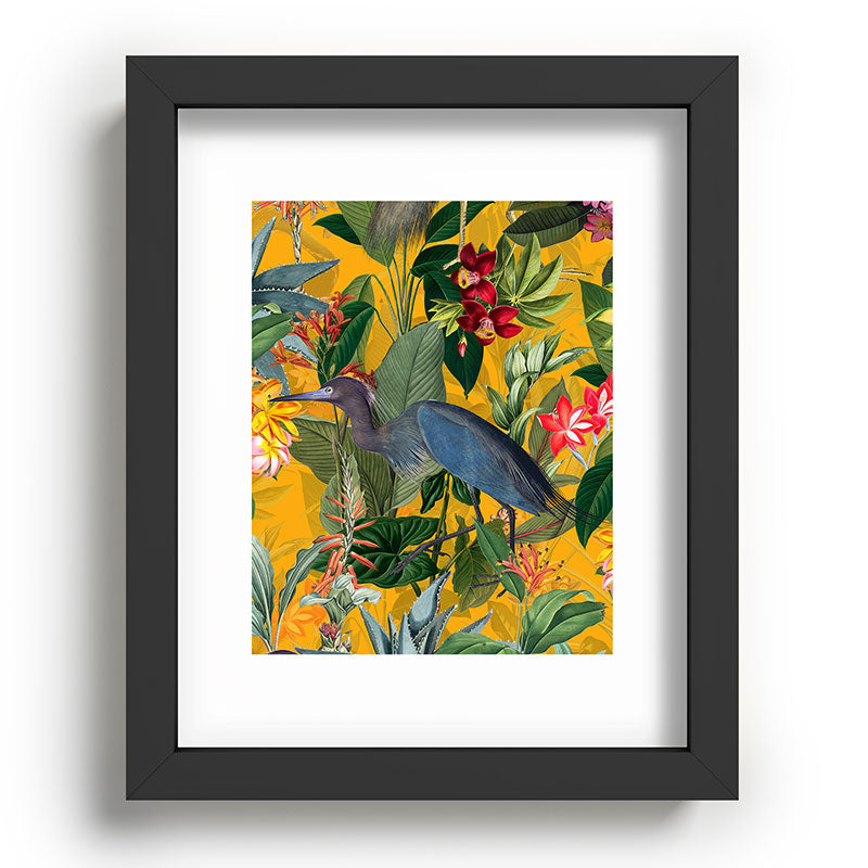 Vintage & Shabby Chic - Sunny Tropical Garden Blue Heron Framed Art Print Gallery Image 78
