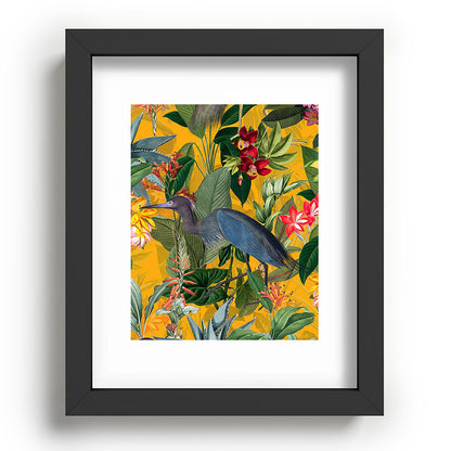 Vintage & Shabby Chic - Sunny Tropical Garden Blue Heron Framed Art Print Gallery Image 78