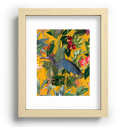 Vintage & Shabby Chic - Sunny Tropical Garden Blue Heron Framed Art Print Gallery Image 96