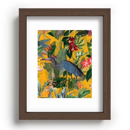 Vintage & Shabby Chic - Sunny Tropical Garden Blue Heron Framed Art Print Gallery Image 88