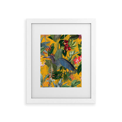 Vintage & Shabby Chic - Sunny Tropical Garden Blue Heron Framed Art Print Gallery Image 70