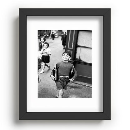 Little Boy and Bottles of Wine, Black and White Vintage Art Framed Art Print Gallery Image 57