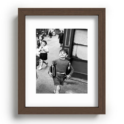 Little Boy and Bottles of Wine, Black and White Vintage Art Framed Art Print Gallery Image 64