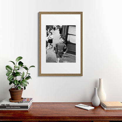 Little Boy and Bottles of Wine, Black and White Vintage Art Framed Art Print Gallery Image 41