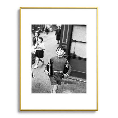 Little Boy and Bottles of Wine, Black and White Vintage Art Framed Art Print Gallery Image 91