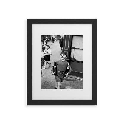 Little Boy and Bottles of Wine, Black and White Vintage Art Framed Art Print Gallery Image 33