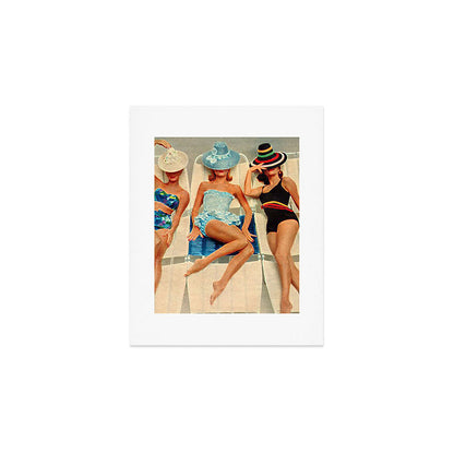 Retro Sunbathers Art Print Gallery Image 1