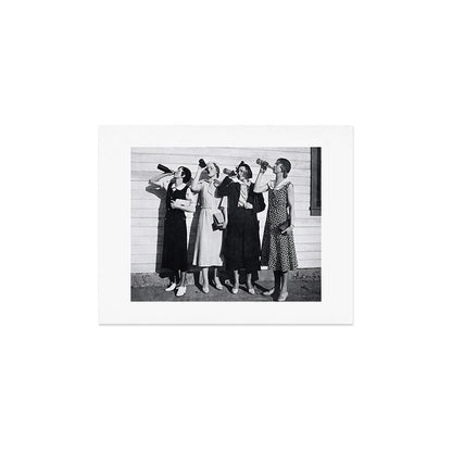 Women Beer Drinkers, Black and White Vintage Art Art Print Gallery Image 3