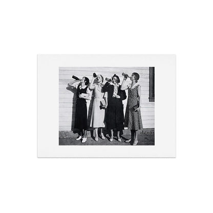 Women Beer Drinkers, Black and White Vintage Art Art Print Gallery Image 6