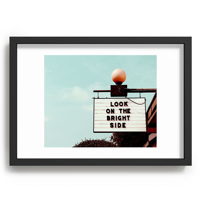 Look on The Bright Side Marquee Sign, Austin Motel, Austin, Texas Framed Art Print Gallery Image 59