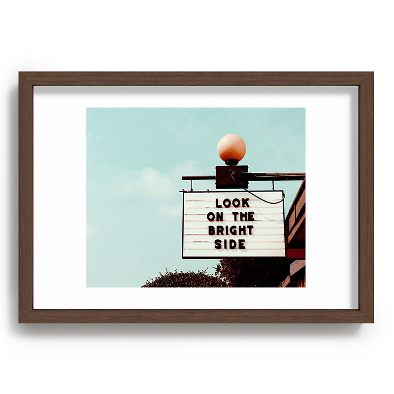 Look on The Bright Side Marquee Sign, Austin Motel, Austin, Texas Framed Art Print Gallery Image 65