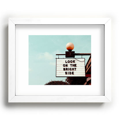 Look on The Bright Side Marquee Sign, Austin Motel, Austin, Texas Framed Art Print Gallery Image 75