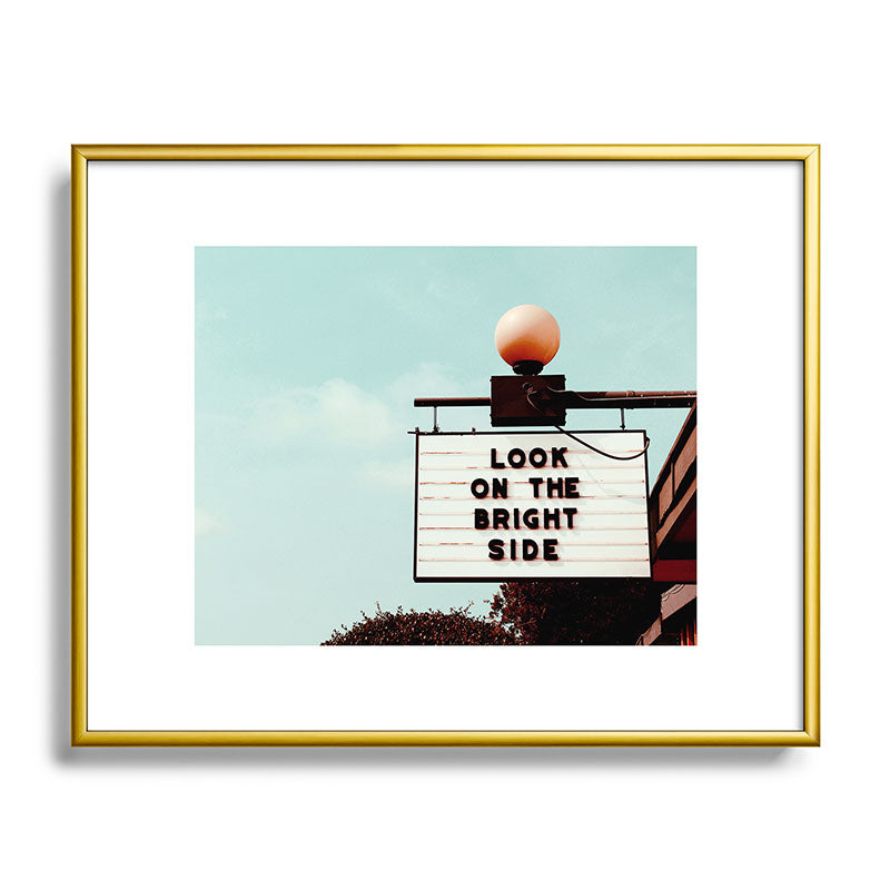 Look on The Bright Side Marquee Sign, Austin Motel, Austin, Texas Framed Art Print Gallery Image 88