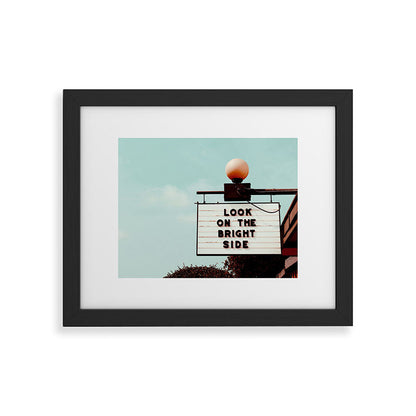 Look on The Bright Side Marquee Sign, Austin Motel, Austin, Texas Framed Art Print Gallery Image 34