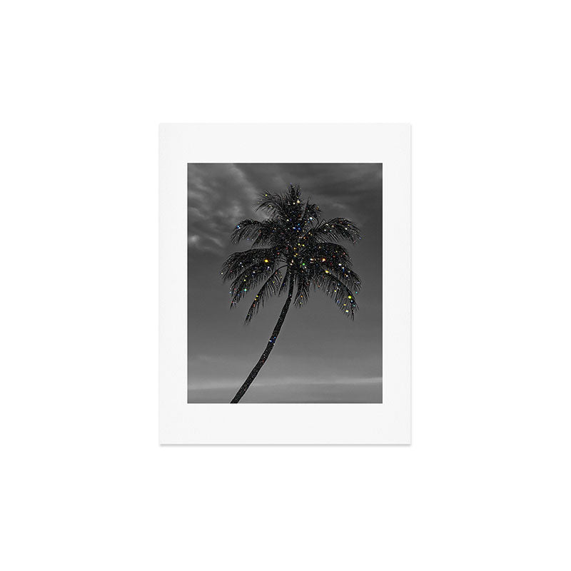 THE PALM | collage | glitter | shiny | summer | beach | black and white | diamonds | creative | hot Art Print Gallery Image 3