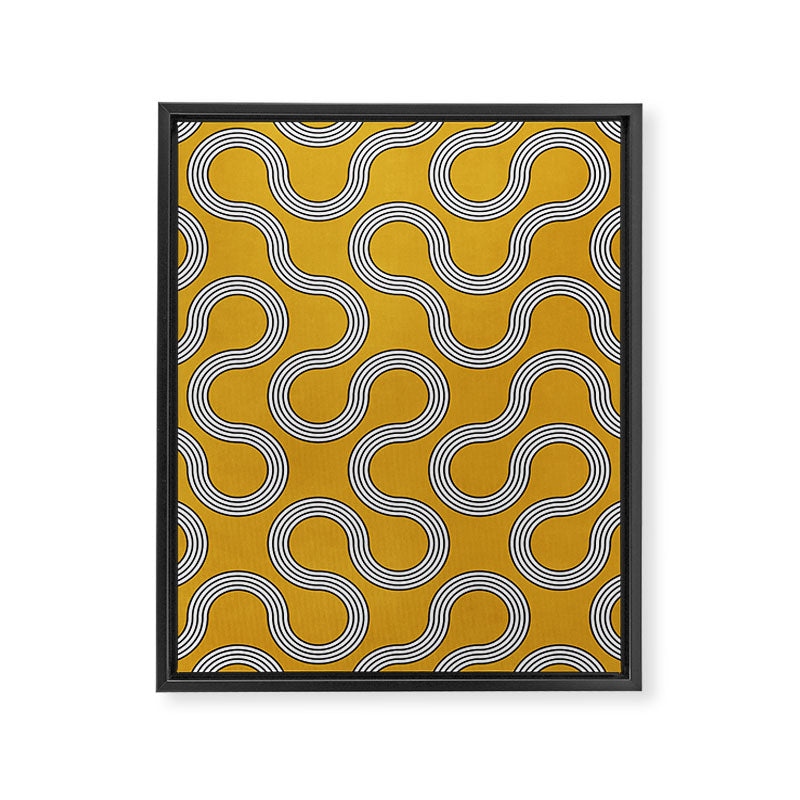 My Favorite Geometric Patterns No.31 - Mustard Yellow Framed Canvas Print Gallery Image 3
