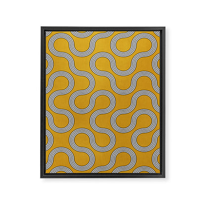 My Favorite Geometric Patterns No.31 - Mustard Yellow Framed Canvas Print Gallery Image 5