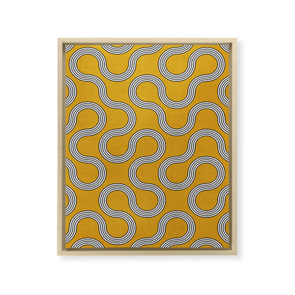 My Favorite Geometric Patterns No.31 - Mustard Yellow Framed Canvas Print Gallery Image 13