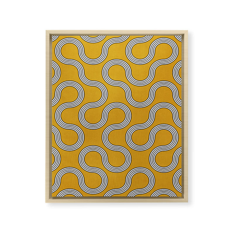 My Favorite Geometric Patterns No.31 - Mustard Yellow Framed Canvas Print Gallery Image 15