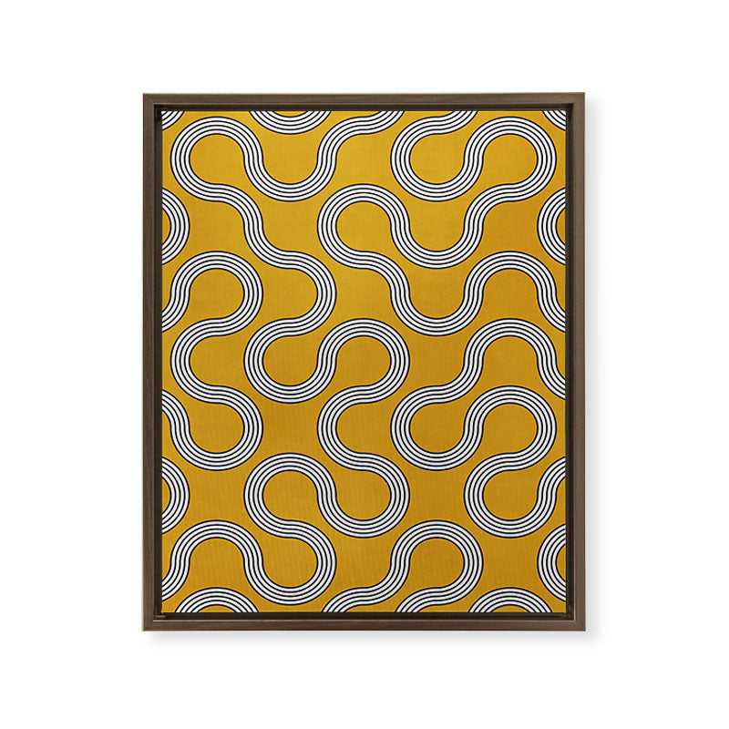 My Favorite Geometric Patterns No.31 - Mustard Yellow Framed Canvas Print Gallery Image 10